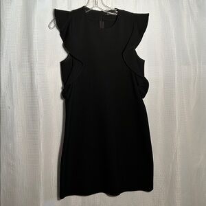 Zara Black Ruffle Mini Dress